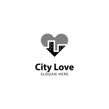 City Love Logo Design Vector