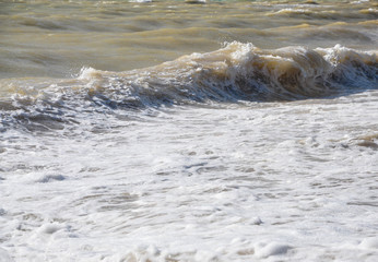 Naklejka premium waves on beach