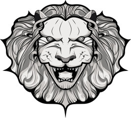Furious lion