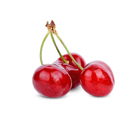 Cherry on a white background