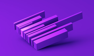 Abstract 3d render, modern background design with geometric shapes