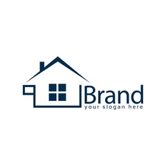 Cup house stock logo vector. Abstract house logo. Vector Illustration on white background	