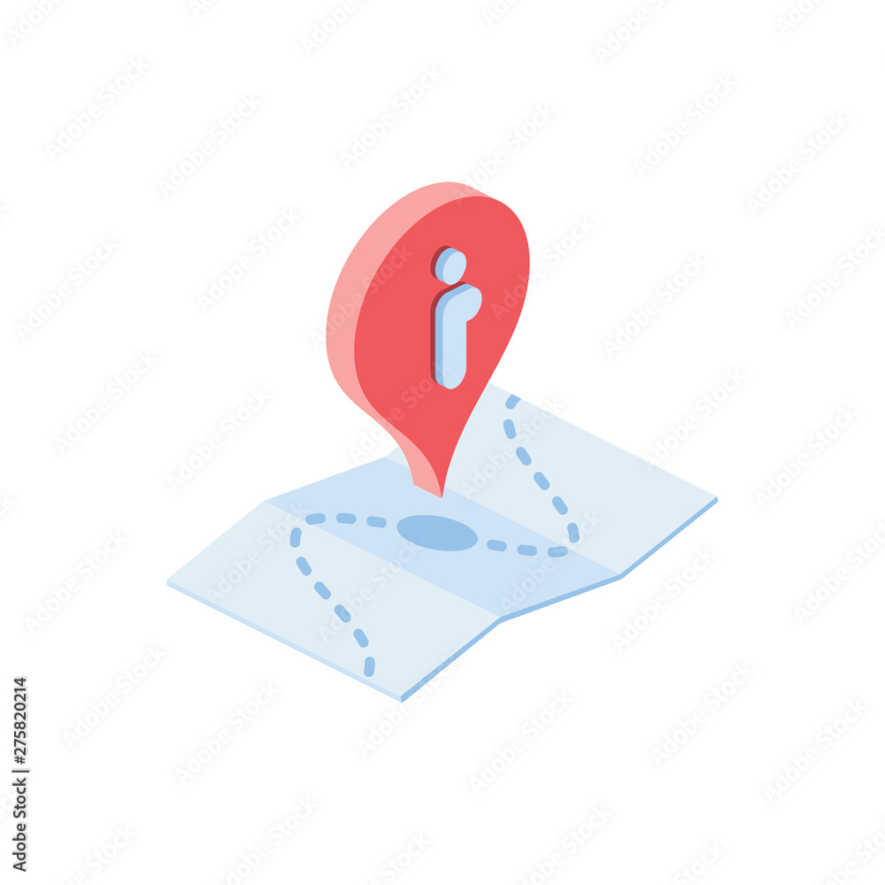 Poster pin location info, map marker gps, pointer. vector 3d isometric color icons set new flat style. crea