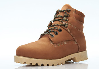 Brown leather boot