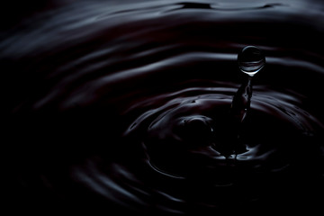 Macro shooting of a drop of water. drops of spatter and ripples, wet, environment, artistic, for...