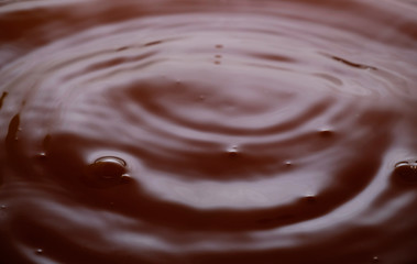 liquid chocolate with bubbles and ripples