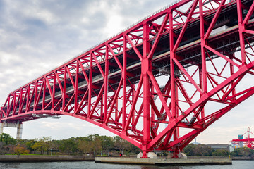 Minato bridge in Osaka city
