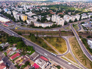 Aerial view of Constanta, town in Romania in which it is located largest romanian harbor