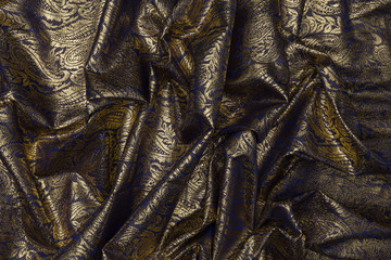 Creative dark fabric with floral patterns and textile texture background