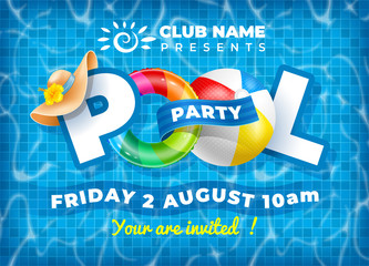Pool Party Poster Template