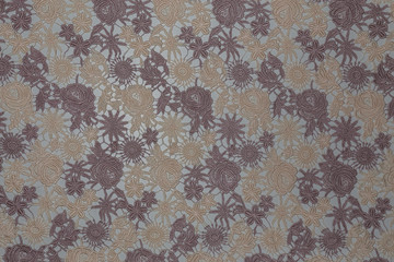 Creative fabric with floral pattern and textile texture background