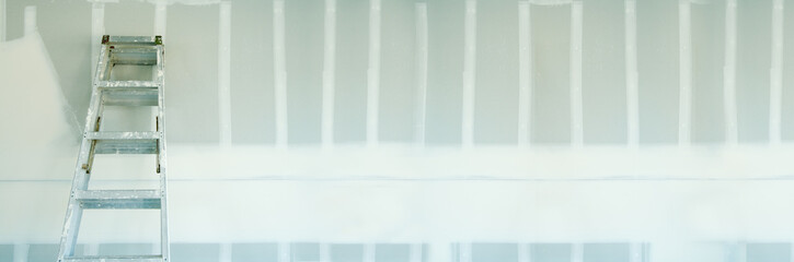 New Sheetrock Drywall and Ladder Abstract Banner