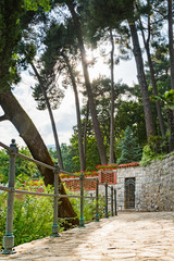 boulevard along the Adriatic Sea. Hiking path between Icici and Opatija. Croatia