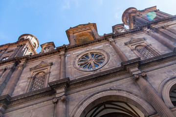 Las-Palmas Gran Canaria, Spain, on January 8, 2018. Architectural fragment of the Cathedral