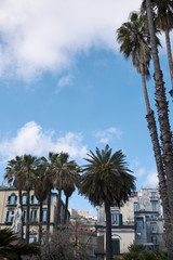 Naples, Italy - March 25, 2019 : View of Piazza Vittoria