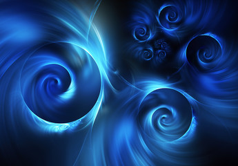 Abstract color dynamic background with lighting effect. Fractal spiral. Fractal art