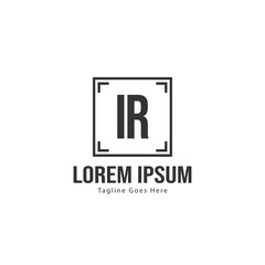 Obraz premium Initial IR logo template with modern frame. Minimalist IR letter logo vector illustration