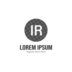 Obraz premium Initial IR logo template with modern frame. Minimalist IR letter logo vector illustration
