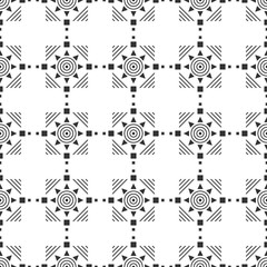 Black and white seamless pattern. Aztec abstract geometric background. Ethnic hipster style.