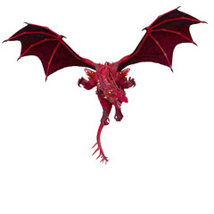 Naklejka premium crystal dragon in white background