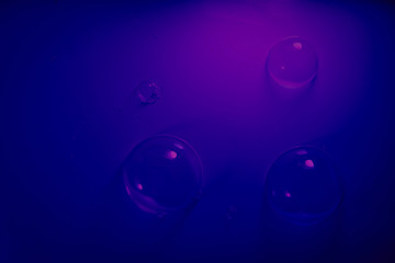 Beautiful abstract close up pink blue and purple bubbles background and wallpaper