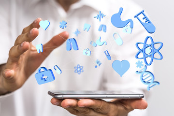 Health Insurance Concept - digital interface