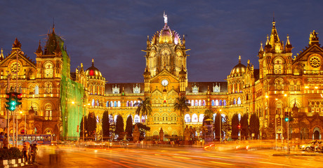 Fototapeta na wymiar Chhatrapati Shivaji Terminus Mumbai Indien