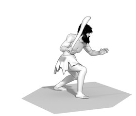 3d render, war character, illustration