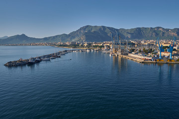Fototapeta na wymiar Dock of the port of Palermo (Sicily, Italy)