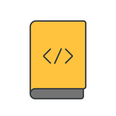 Code book logo design template. programmer logo icon. Coding book Logo designs vector illustration
