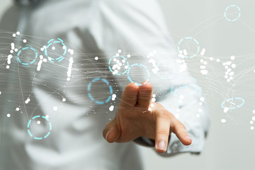 Digital Network and data concept