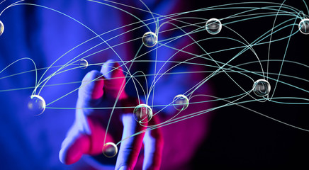Global network concept. 3D rendering