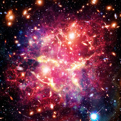Spectacular galaxy with sars. Space gas. The elements of this image furnished by NASA.