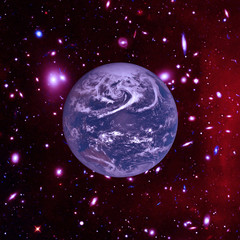 Magnificent earth in outer space. The elements of this image furnished by NASA.