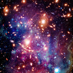 Fototapeta na wymiar Spectacular galaxy with sars. Space gas. The elements of this image furnished by NASA.
