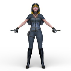 Fototapeta premium 戦う女戦士