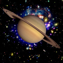 Saturn, solar system. The elements of this image furnished by NASA.