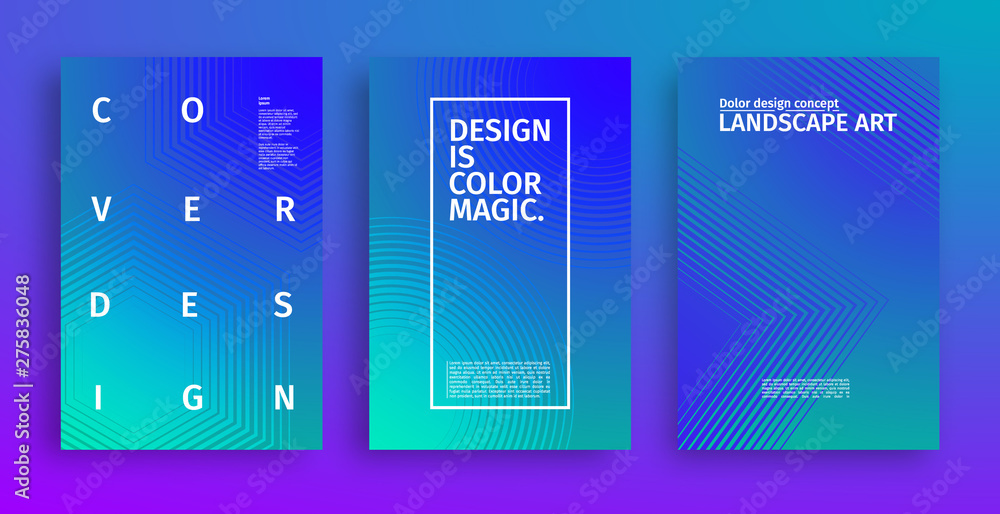 Poster geometric covers design. future web pattern vector with colorful gradients. geometric pattern cover.