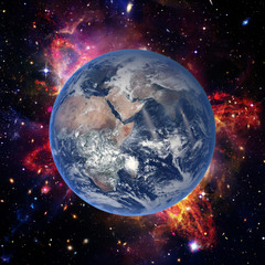 Earth from space with a dramatic view. The elements of this image furnished by NASA.