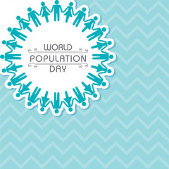 Naklejka premium World Population day Greeting-11 july
