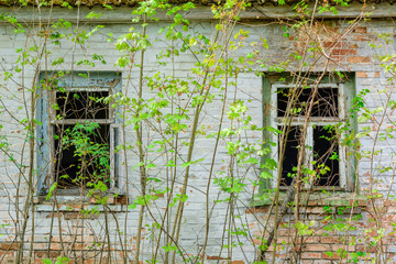 Abandoned houses in the city of Pripyat. Ukraine April 27, 2019