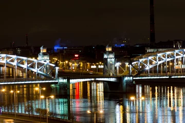 Foto op Plexiglas Bolsheokhtinsky bridge © Павел Барсуков