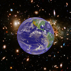 Planet earth in space, full photo. The elements of this image furnished by NASA.