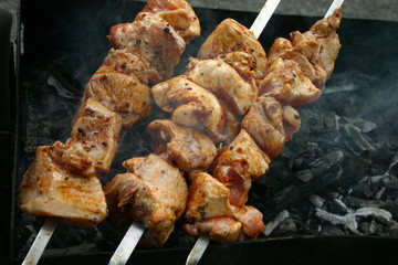 chicken on the grill