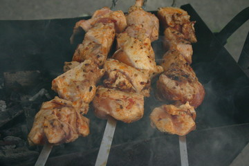 grilled chicken on grill