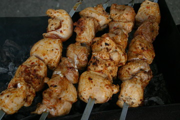 meat on the grill