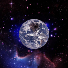 Cosmic galaxy background. The elements of this image furnished b