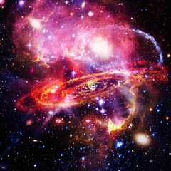 Space Background with Colorful Galaxy Cloud Nebula. The elements of this image furnished by NASA.