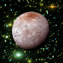 Pluto. Dwarf planet of the solar system. The elements of this image furnished by NASA.