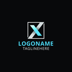 Letter X Square Professional Logo Design